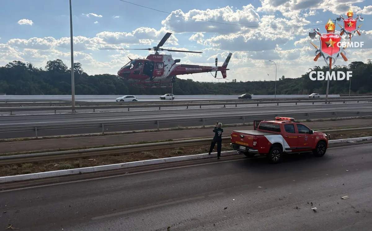 Queda no Lago Paranoá deixa adulto em estado grave e criança estável