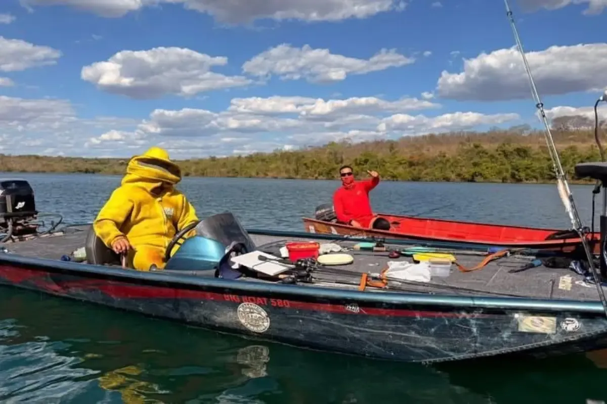 Pai e filho são atacados por abelhas durante torneio de pesca em Goiás