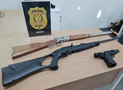 Polícia Civil apreende três armas de CAC em investigação de violência psicológica