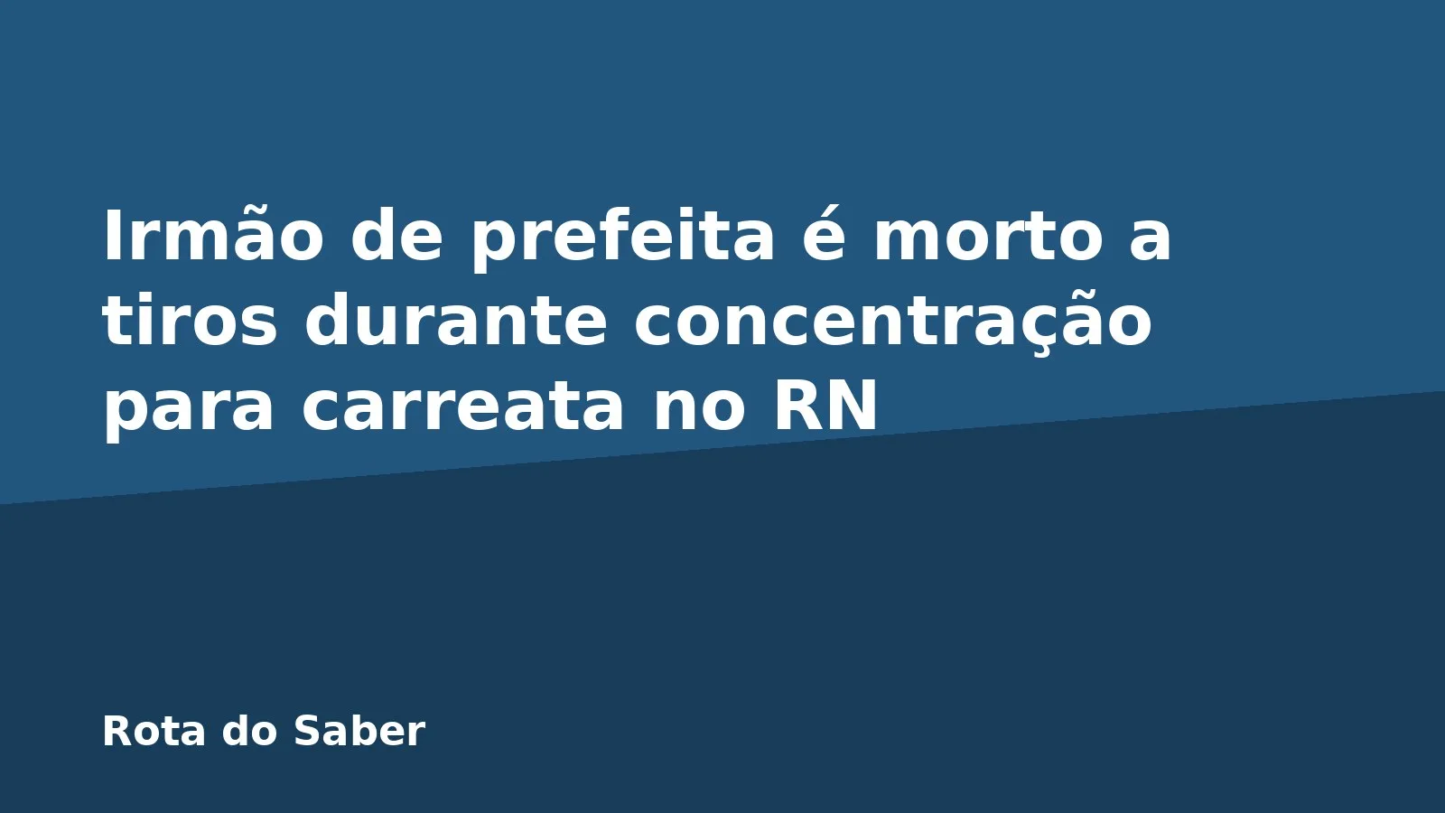 Irmão de prefeita é morto a tiros durante concentração para carreata no RN