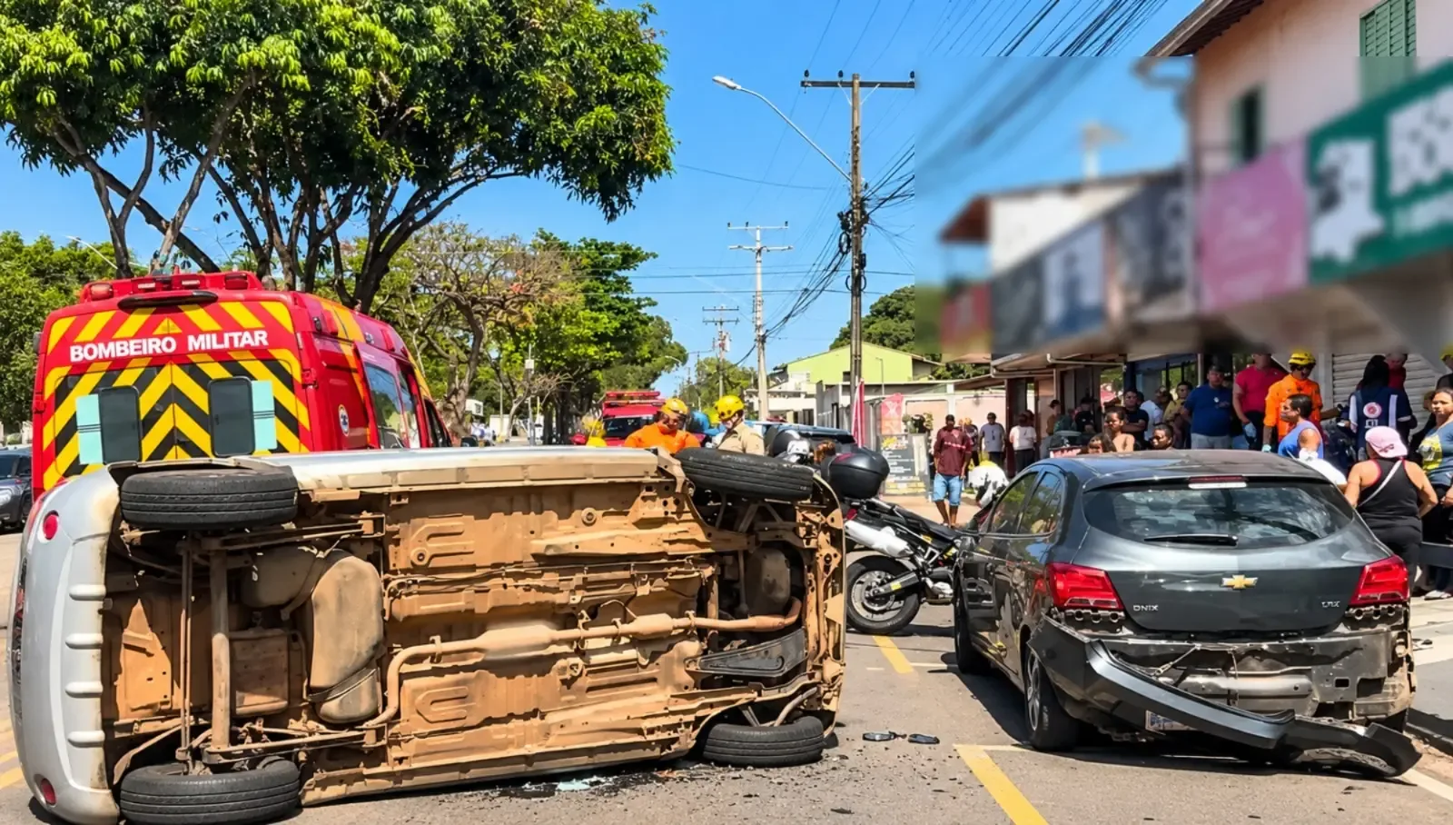 Bebê é lançada para fora de carro e fica gravemente ferida em Goiânia