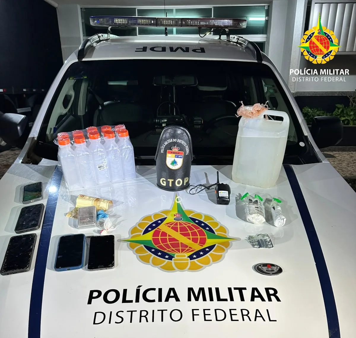 Ação da PMDF termina com quatro presos e dois adolescentes apreendidos