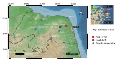 UFRN registra dois eventos sísmicos no interior do Rio Grande do Norte