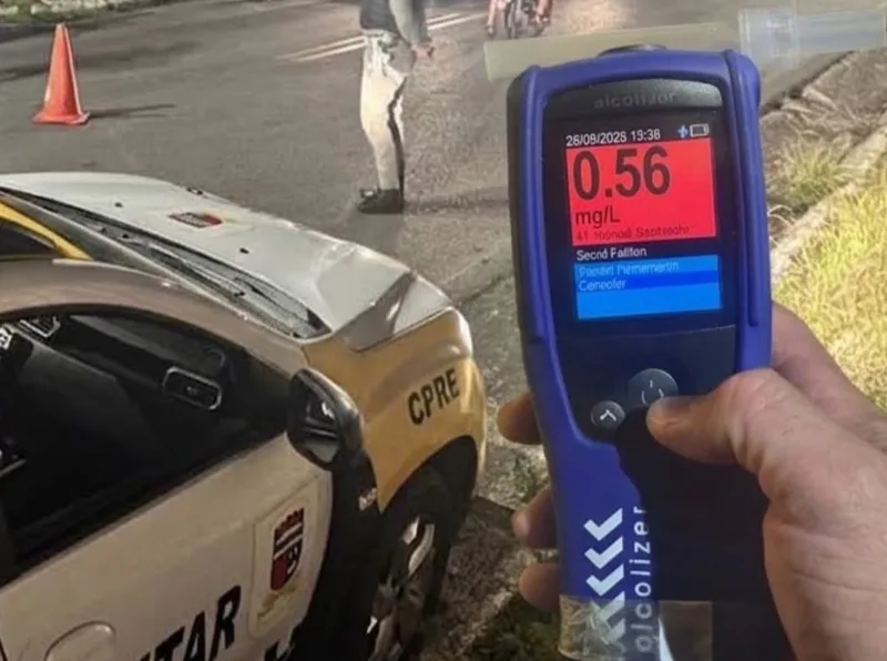 Blitz em Parnamirim prende motorista pela terceira vez por embriaguez