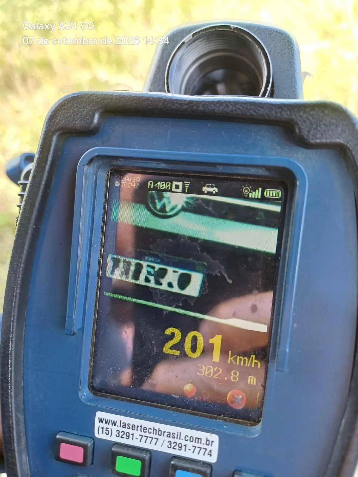 PRF registra veículo acima de 200 km/h na BR-101, no Rio Grande do Norte