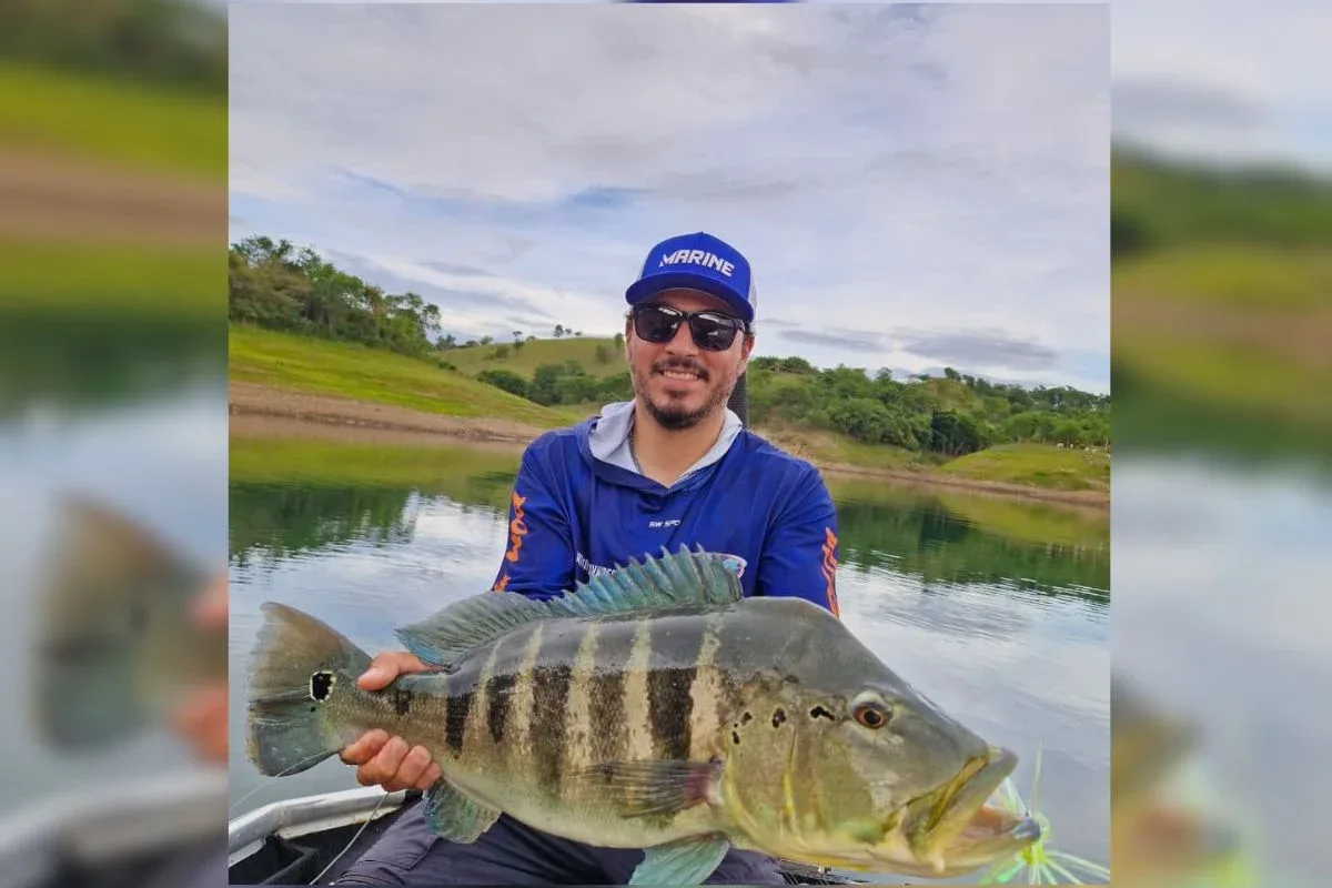 Tucunaré-azul é recapturado nove meses após ser solto em Itumbiara