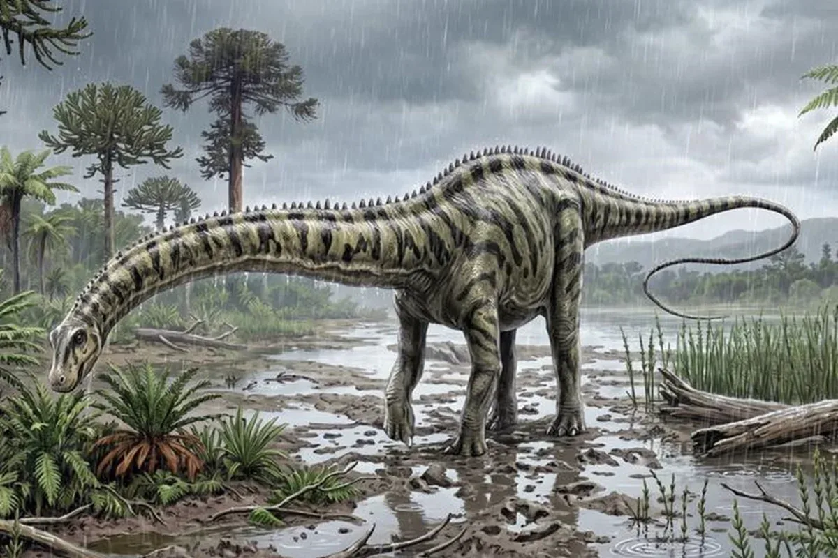Diplodocus é identificado pela primeira vez em fósseis encontrados na Europa