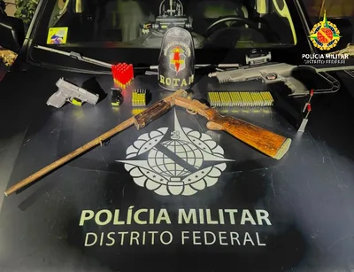 PMDF apreende armas e 344 munições em imóvel de Planaltina