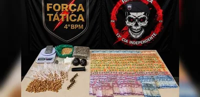 Ação em Barramares apreende crack, munições e R$ 6.962